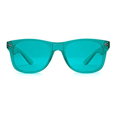 Un insieme di plastica di vetro di terapia di colore di stile di 10 occhiali da sole colorati