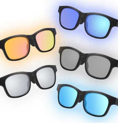 Audio lente astuta dello specchio dell'argento di occhiali di Bluetooth dell'altoparlante degli occhiali da sole